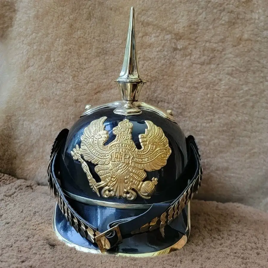 German World War I helmet Prussia spire helmet PICKELHAUBE historical recovery postage