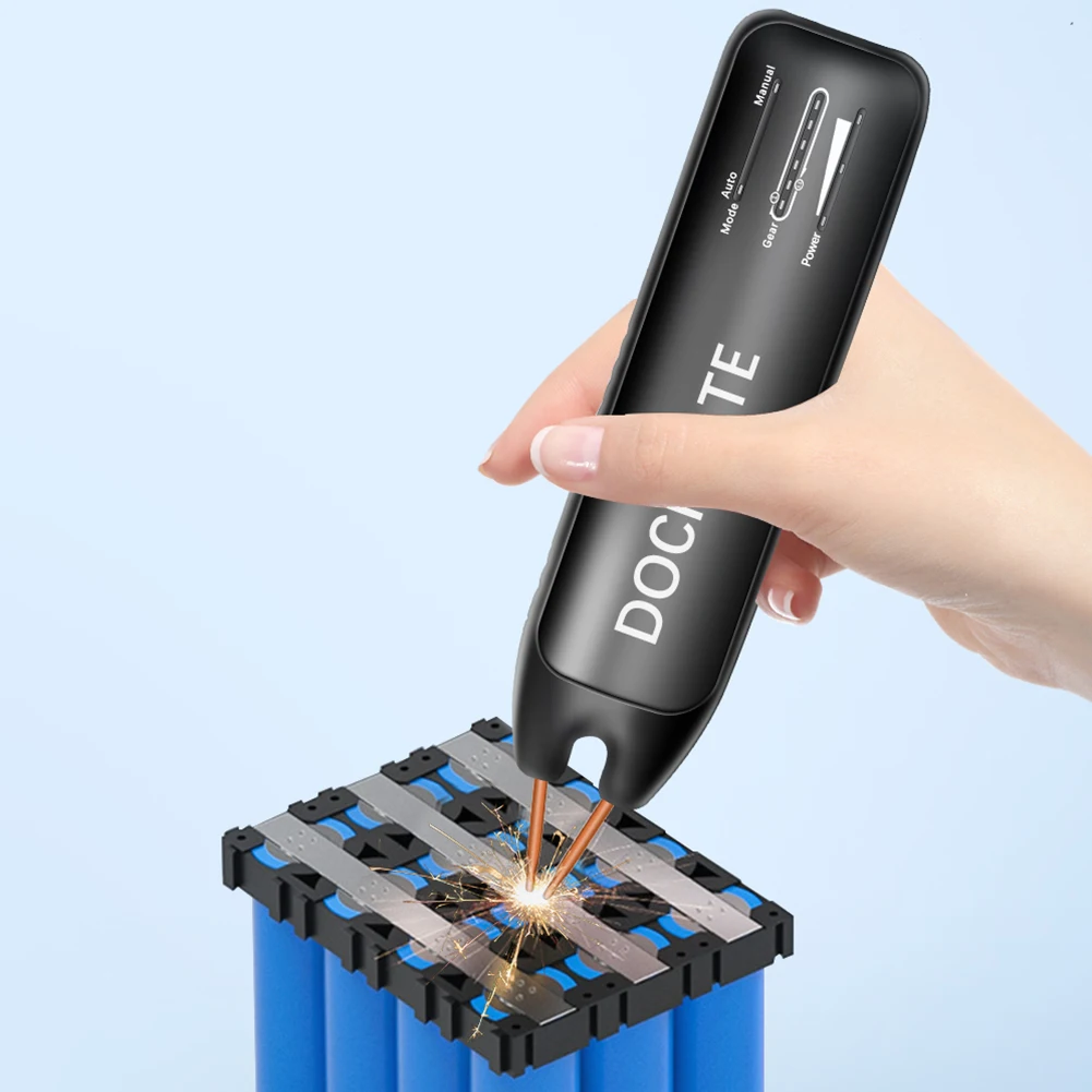 Spot Welding Machine DIY Handheld Spot Welder Tool 11 Gear Adjustable Automatic and Manual Modes Portable 18650 Battery Welder