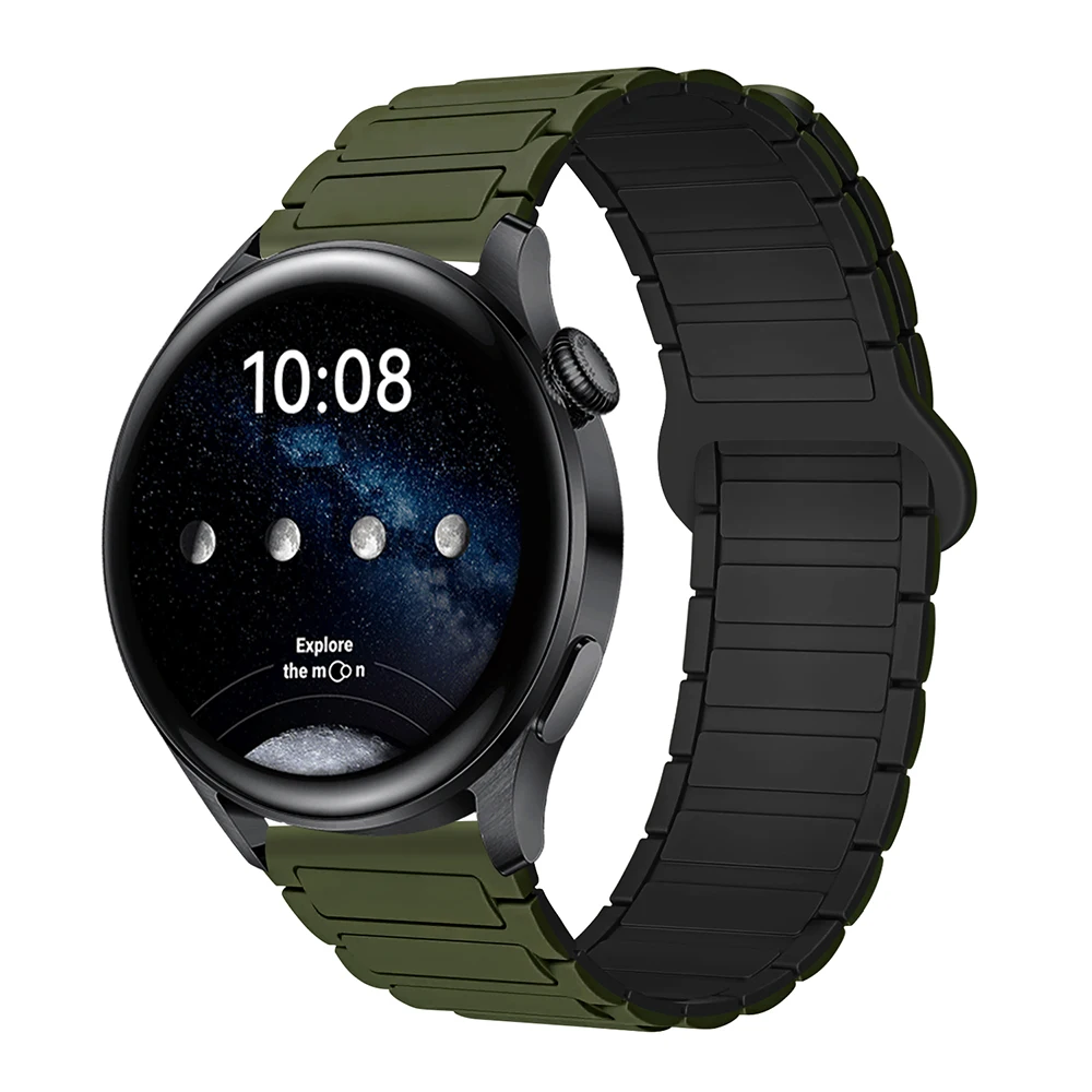 Magnetic Loop Silicone Strap - 22mm Adjustable Band