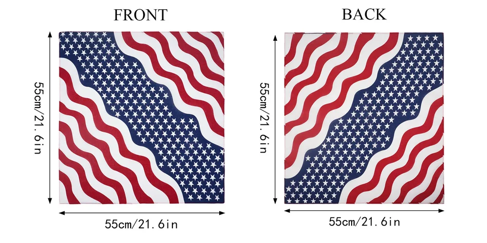 National Flag Pattern Bandana 100% Cotton Running Dancing Headband UK/ Korea/ Brazil/ Mexico/ Haiti Flag Scarf Hip Hop Headwrap