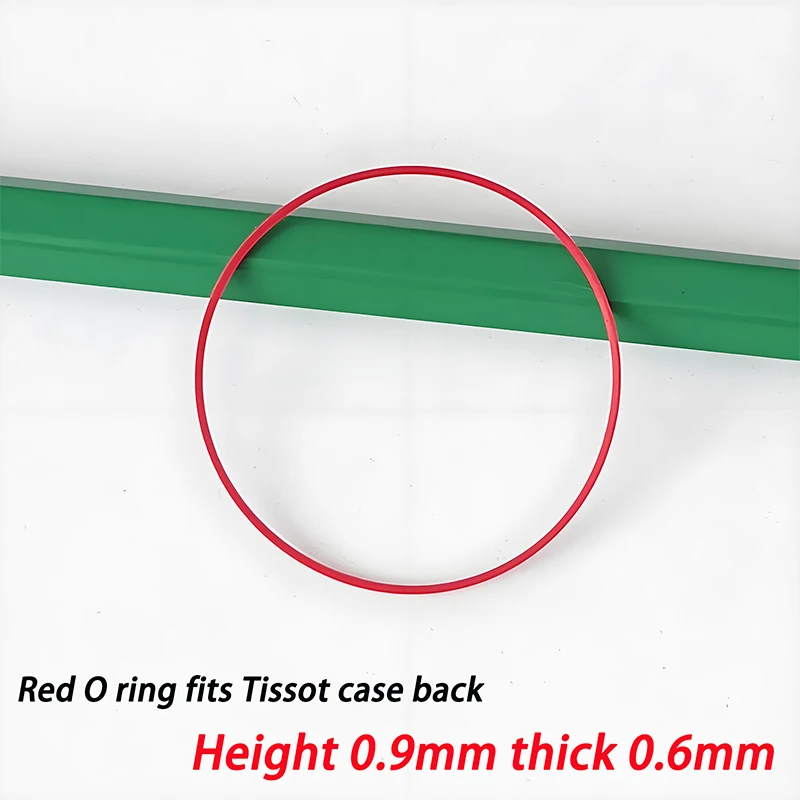 Set of Red Gasket O-Rings (25-42MM) for Watch Case Bottom Cover