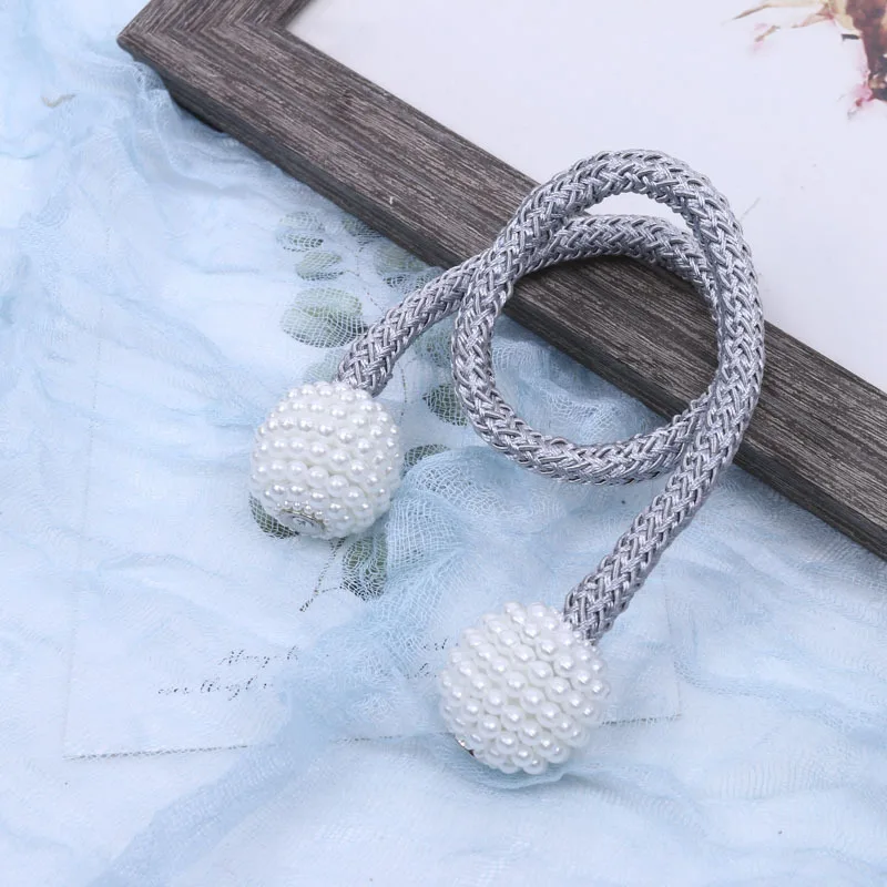 Pearl Magnetic Curtain Clip Holders Tieback Buckle Clips Hanging Ball Tie Back Accessories Home Decor 1x