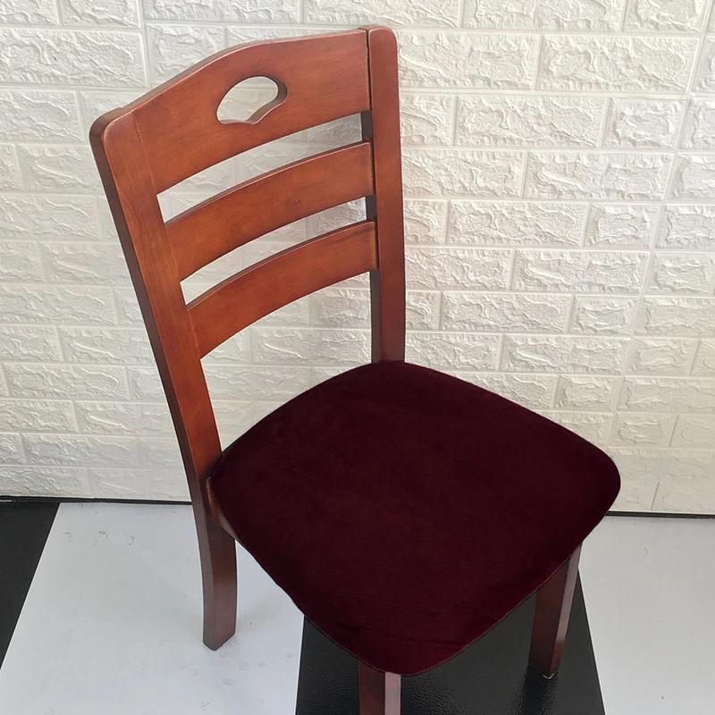 thumbnail image 1 of Fundas de cojín de asiento de tela de terciopelo Súper suave, fundas elásticas para sillas, Hotel, banquete, comedor, sala de estar, 1/2/4/6 piezas, 1 of 5