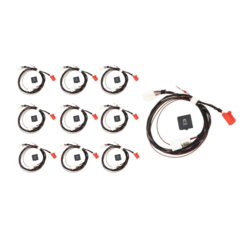 

10 Set Traction Control ESP OFF ASR Switch Button With Cable Harness Plug 1KD927117 For Golf MK6 Jetta 5 MK5 6