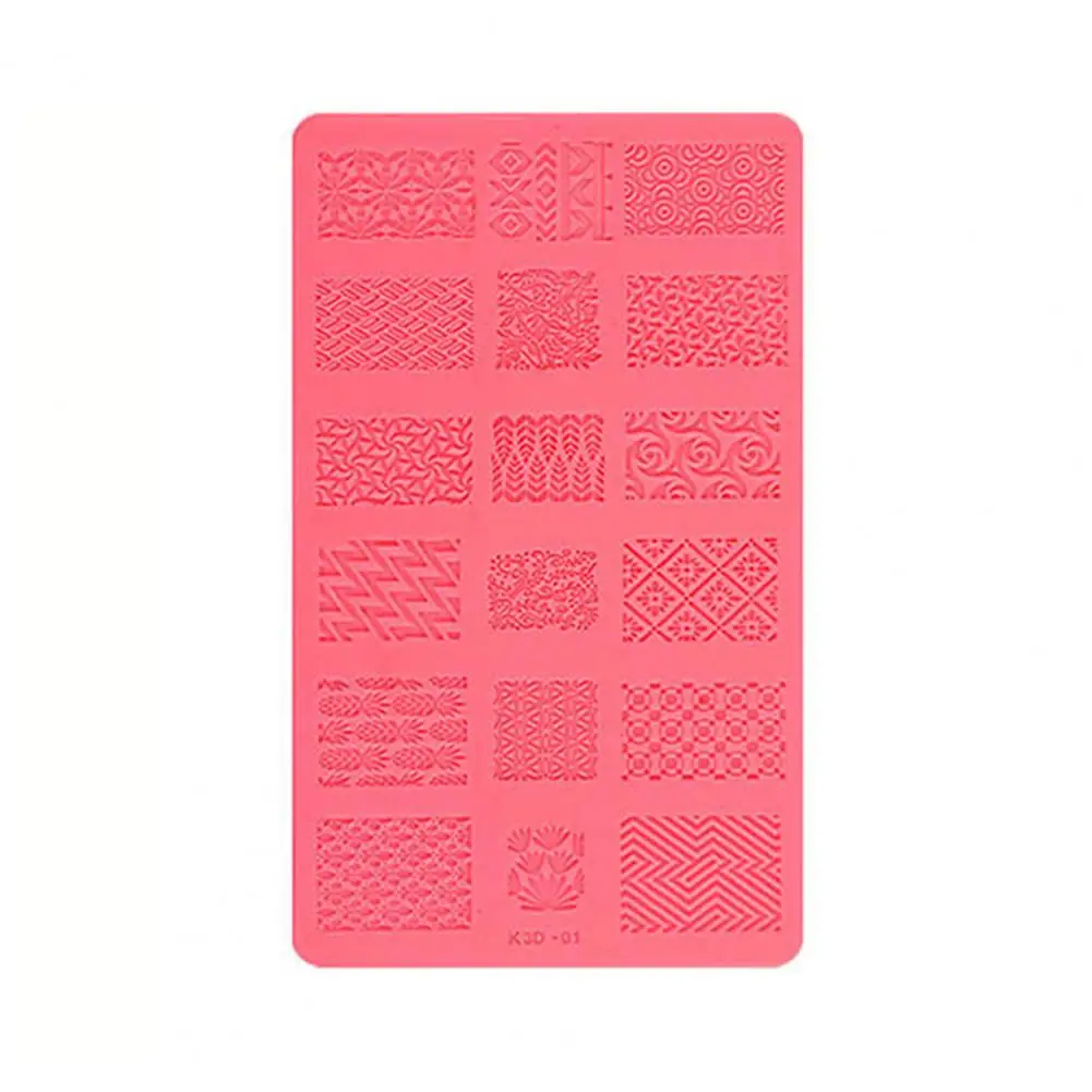Soft Nail Art Template 3D 1PC Silicone Nail Carving Molds Sculpture Stamping Stencils Manicure Decoration Accessories 2