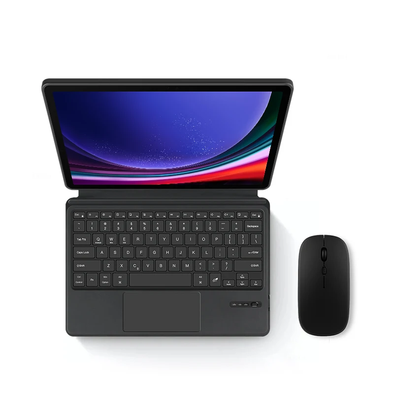 Capa Teclado Bluetooth para Samsung Galaxy Tab Capa Tablet Russo Francês Hebraico Espanhol Coreano Português s9 Plus 124 - Imagem 5
