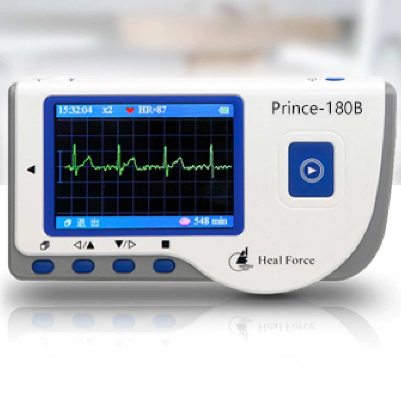 USB Heal Force Prince 180B Software Portable Household Heart Ecg EKG Handheld Heart Monitor Continuous Measuring Color Screen