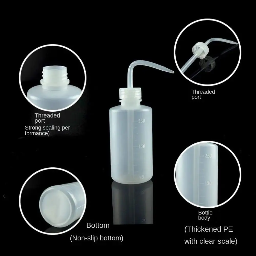 150/250/500/1000mlPlastic Wash Flask Long Tube Squeeze Bottle Succulent Watering Pot Narrow Mouth Squeez Bottle Liquid Container