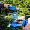 2 in 1 Electric Hedge Trimmer 20V Cordless Lawn Mower Battery Pruner Garden Tools Shears Shrub Trimmer for Grass By PROSTORMER 5