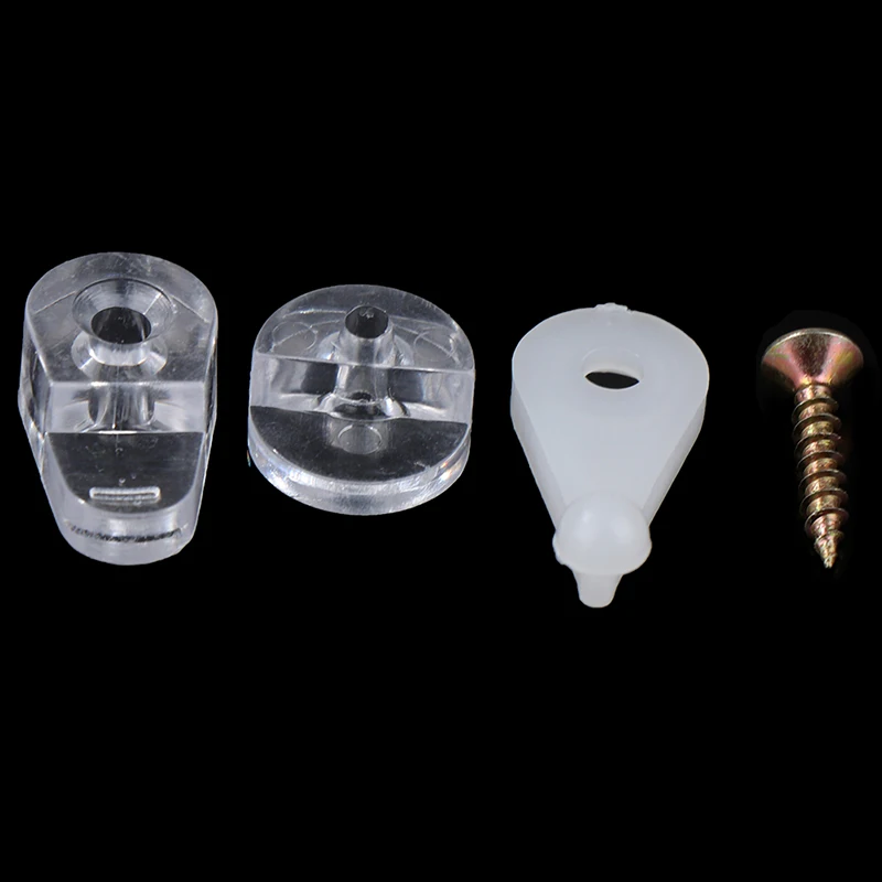 50Pcs Plastic Glass Panel Retainer Clips Clear Mirror Holder Clips For Cabinet Door Glass Retainer Mirror Cabinet Fix