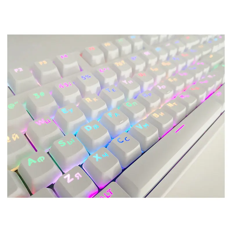 Keycaps Transparentes para Teclado Mecânico Substituição Faça Você Mesmo Iluminação Led Compatível com Interruptores mx Russo e Coreano 104 - Imagem 4