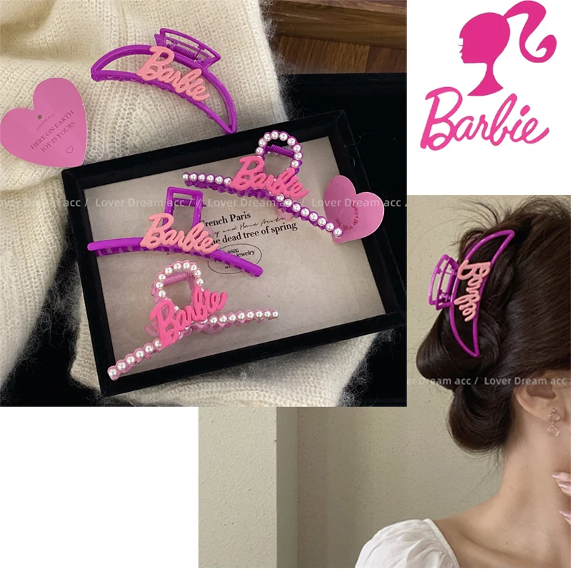 Kawaii Barbie Hairpin Anime Cute Cartoon Hair Ornaments Sweet Girly Color Letter Copricapo Harajuku Y2K Style Hair Clip Nuovo