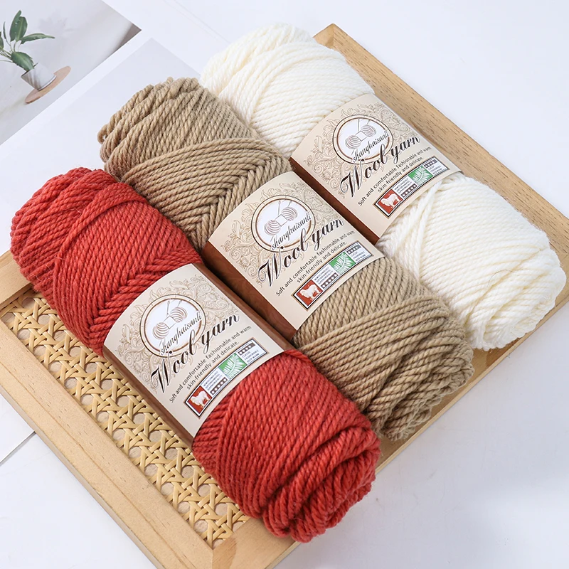 Alpaca Wool Thick Stick Yarn Hand Knitting Material 500g 1 Bag