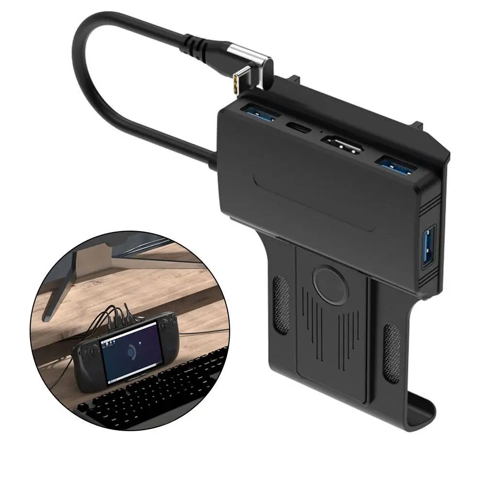 Steam Deck Docking Station Base Stand Hub Trasforma Rog Ally Console Con Steam Oled Dock, Usb C A Rj45 Ethernet