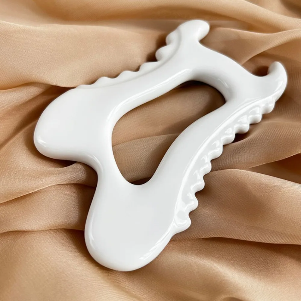 Ceramic Gua Sha Massage Tool for Face & Body Muscle Scraping Tool for Lymphatic Drainage & Fascia Massage Trigger Point Massager