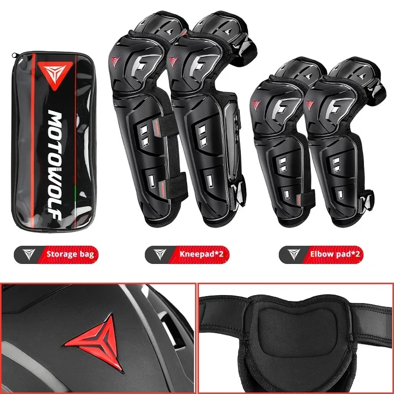 오토바이 팔꿈치 보호 콤보 무릎 보호대 장비, 기어 야외 스포츠, 모토크로스 무릎 패드, 사계절 통풍 