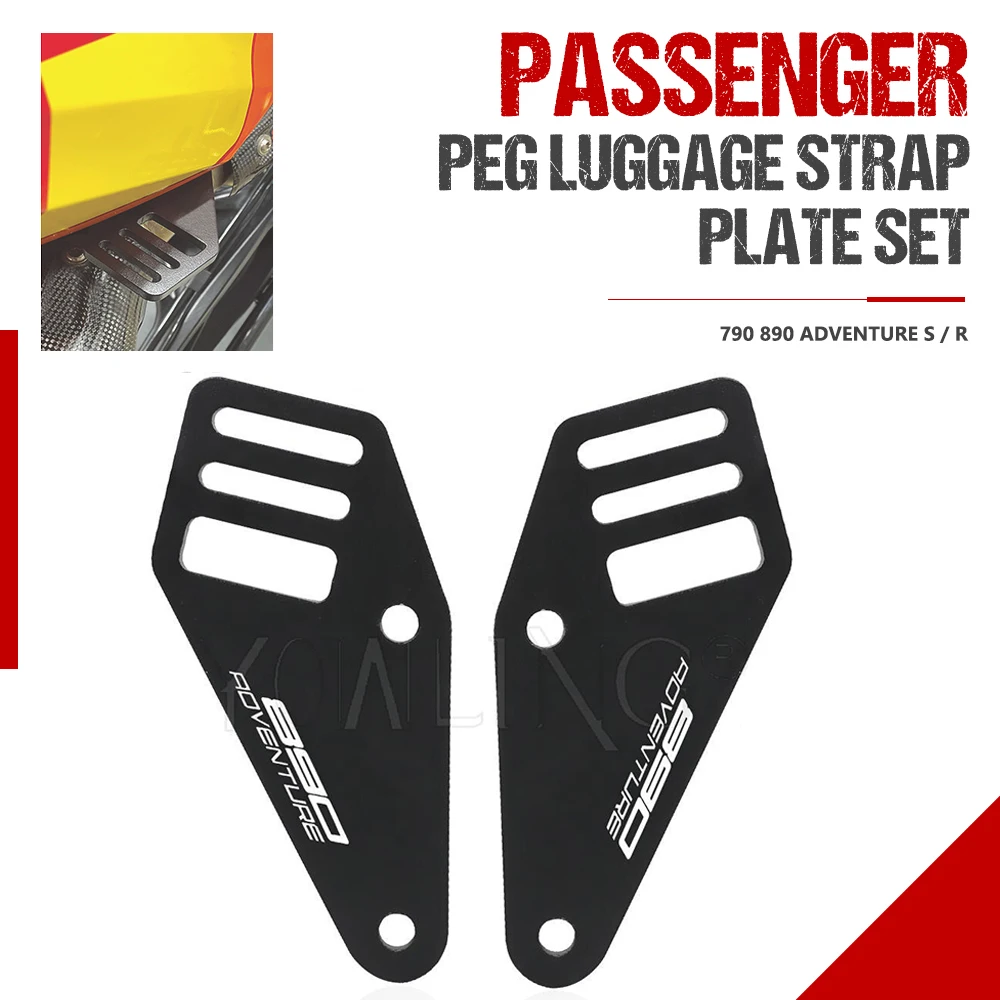 

CNC Rear Passenger Peg Luggage Strap Plate Set Foot Peg Replacement Retractor For 790 ADVENTURE R S 890 ADVENTURE R