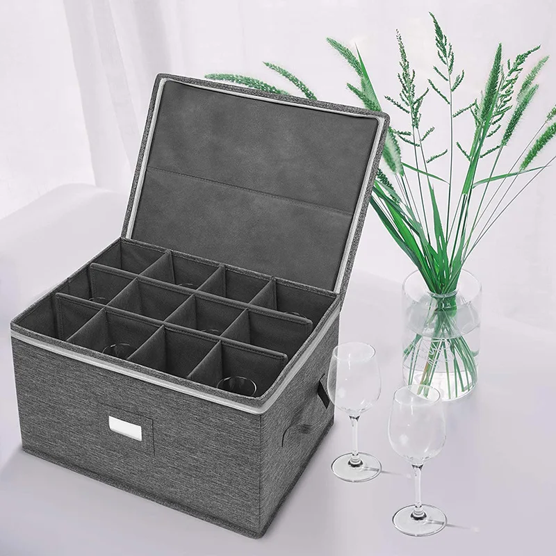 Stemware Storage Box, China Storage Containers Chest Boxes for 12 Wine