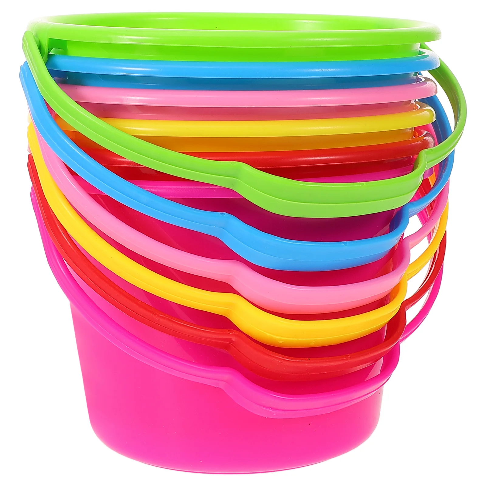 6 Pcs Children's Beach Bucket Water Playthings Toys Outdoor Sand Dig Buckets Playing Portable Small Supply 6