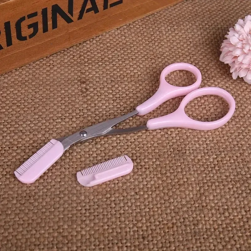 Eyebrow Trimmer Scissors Comb Hair Removal Grooming Shaping Beauty Tool Eyebrow Shaping Cut Comb Scissors eyebrow trimmer set eyebrow trimmer eyebrow scissors eyelash comb eyebrow brush