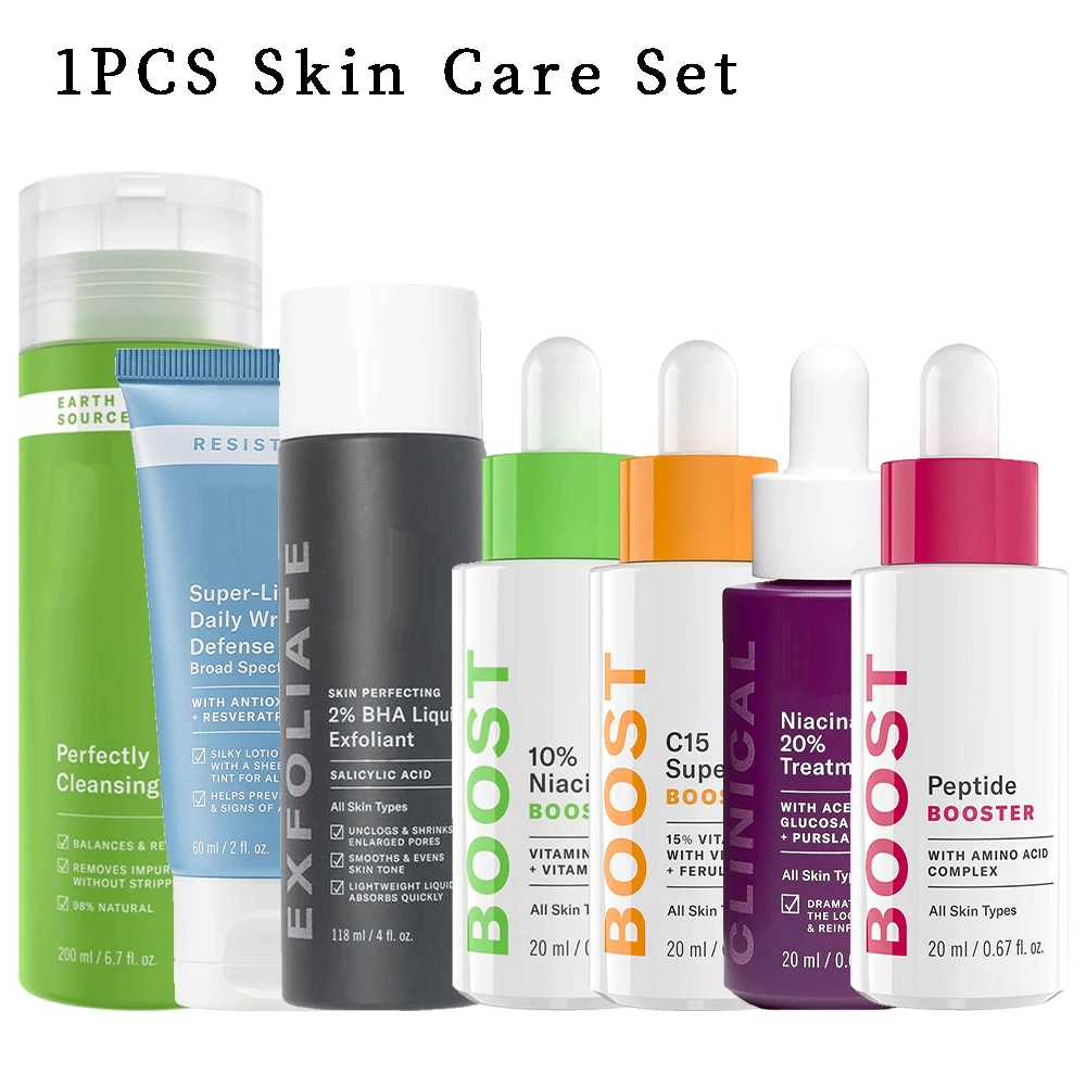 

Original 2% BHA Liquid Exfoliant/Cleansing/Sunscreen/10% Niacinamide/C15 Super/Niacinamide 20% Treatment/Peptide/Booster Serum