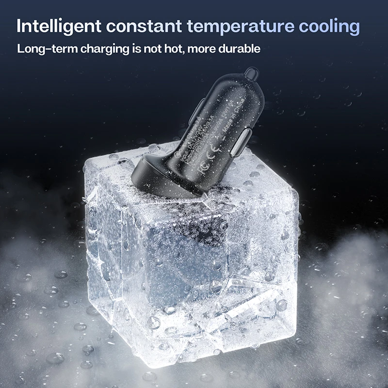 4-port car charger 3 USB plus 1 PD hole for quick charging at the same time car power divider suitable for 12V-24V models