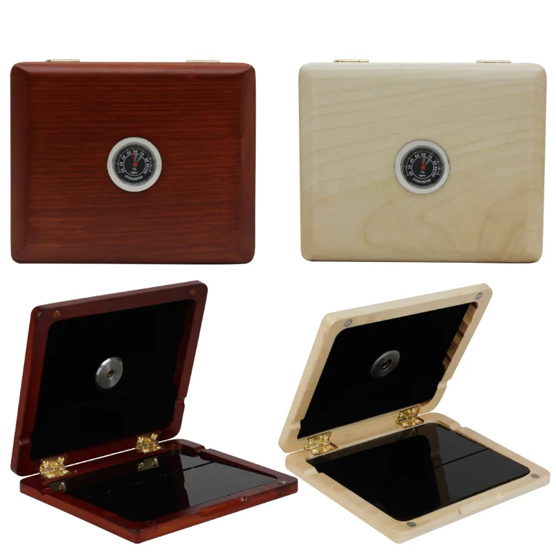 

Reeds Storage Box Sax Saxophone Clarinet Reed Wooden Waterproof Sax Alto with Hygrometer High Quality Can Hold Five Reeds Case