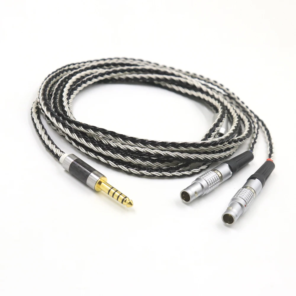 Nuovo 16 Core Single Crystal Silver Per Focal Utopia Elear 4Pin Xlr 2.5Mm 4.4Mm Balance Cavo Di Aggiornamento Per Cuffie