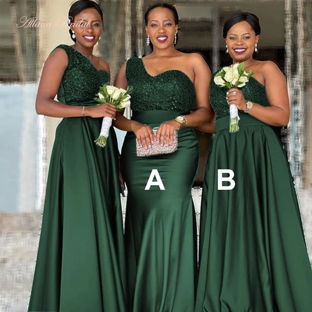 dark green wedding dresses