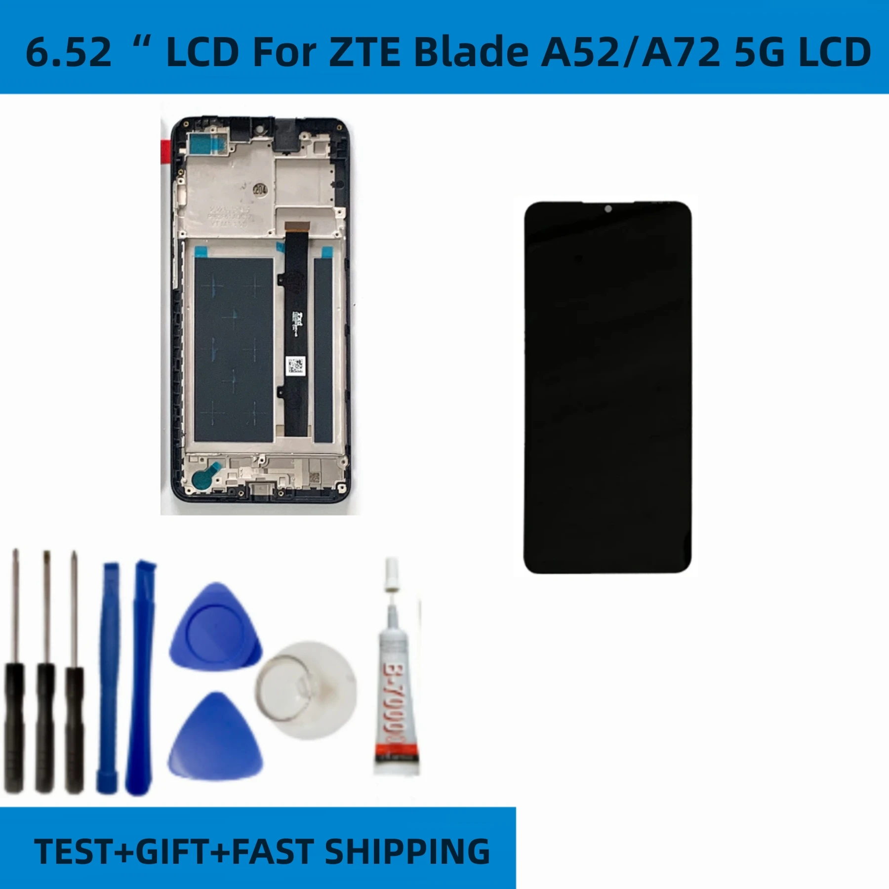 

6.52'' For ZTE Blade A52 4G/A72 5G Display Touch Screen Digitizer Panel Assembly for ZTE Blade ZTE 7045N Screen