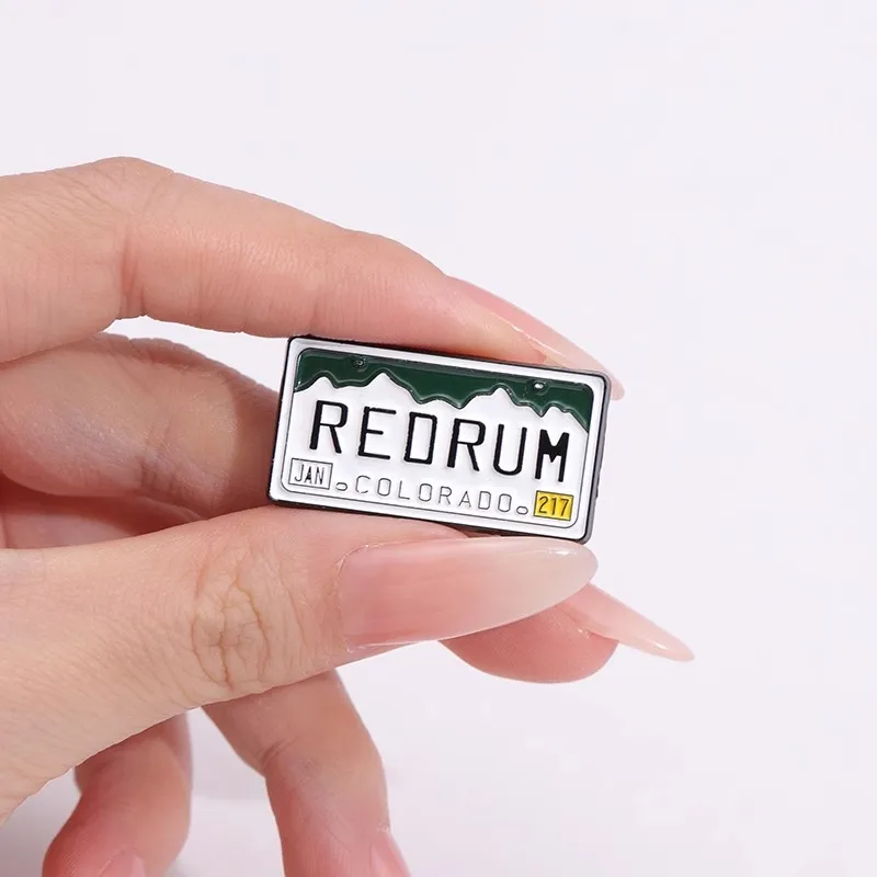Vintage REDRUM Enamel Lapel Pins for Backpacks and Clothing Accessories