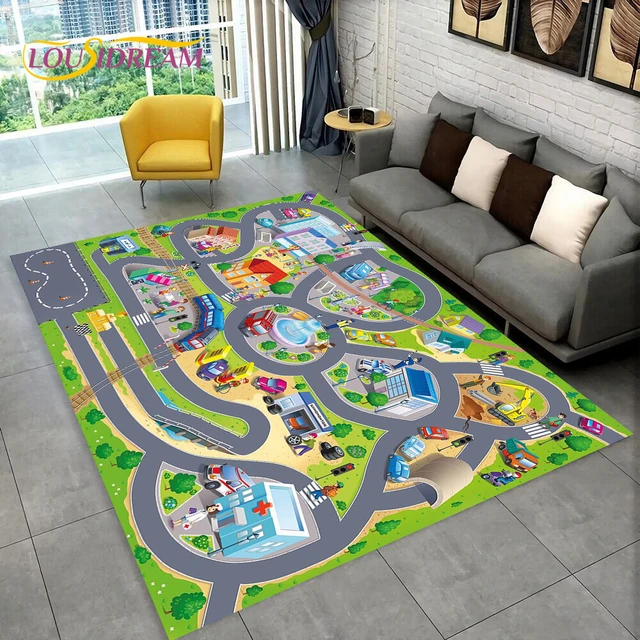 Tappetino da gioco per bambini tappeto per Area giochi di traffico urbano  simulato autostradale, tappeto per divano da camera da letto per soggiorno  di casa, tappetino antiscivolo per bambini - AliExpress