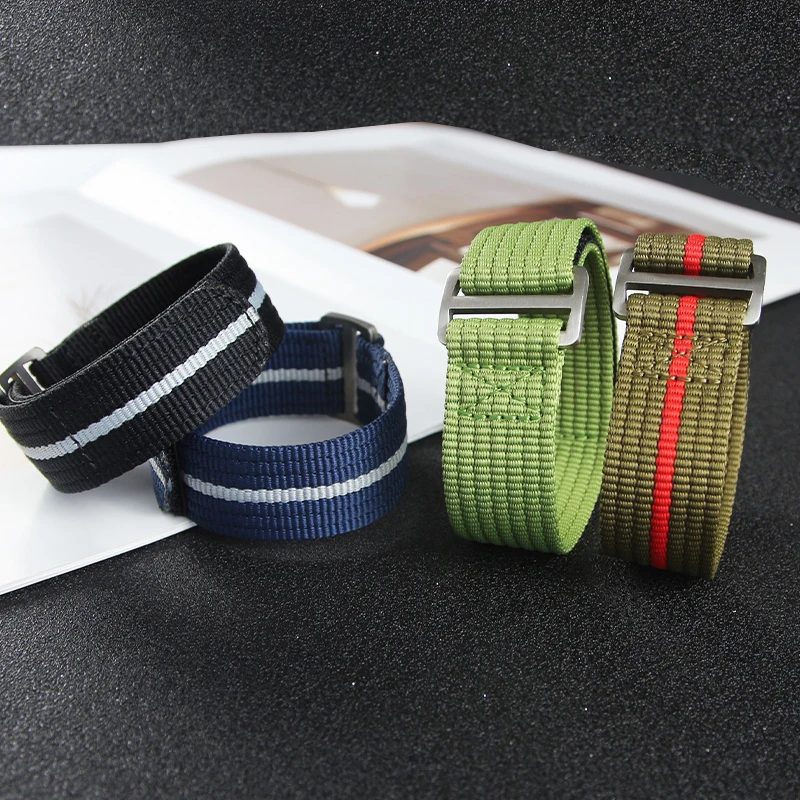 Premium Washable Nylon Nato Loop Strap – Sporty & Comfortable Watchband Bracelet