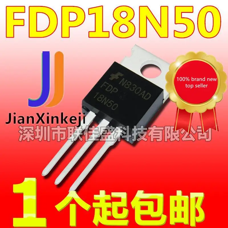 

10pcs 100% orginal new in stock FDP18N50 18N50 18A 500V TO-220 N channel field effect tube