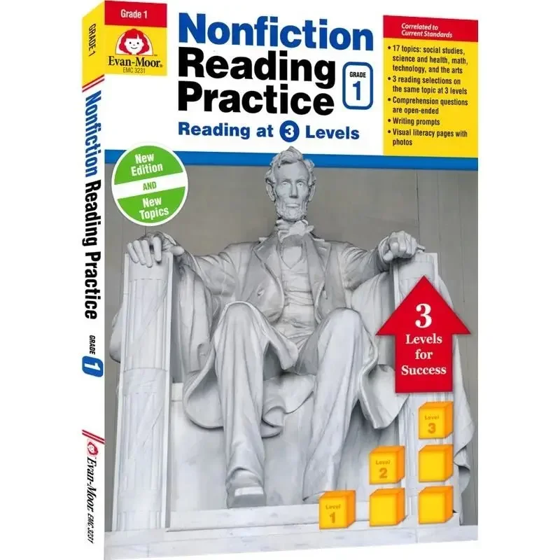 6 kitap Evan Moor kurgusal olmayan okuma uygulamaları literatür ders kitabı çocuklar için çalışma kitabı kitapları
