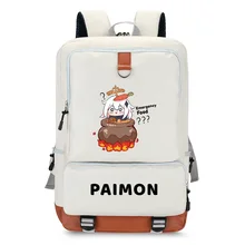 

Cute Emergency Food Paimon Backpack Genshin Impact School Bag for Boys Girls Cosplay Bookbag Unisex Rucksack