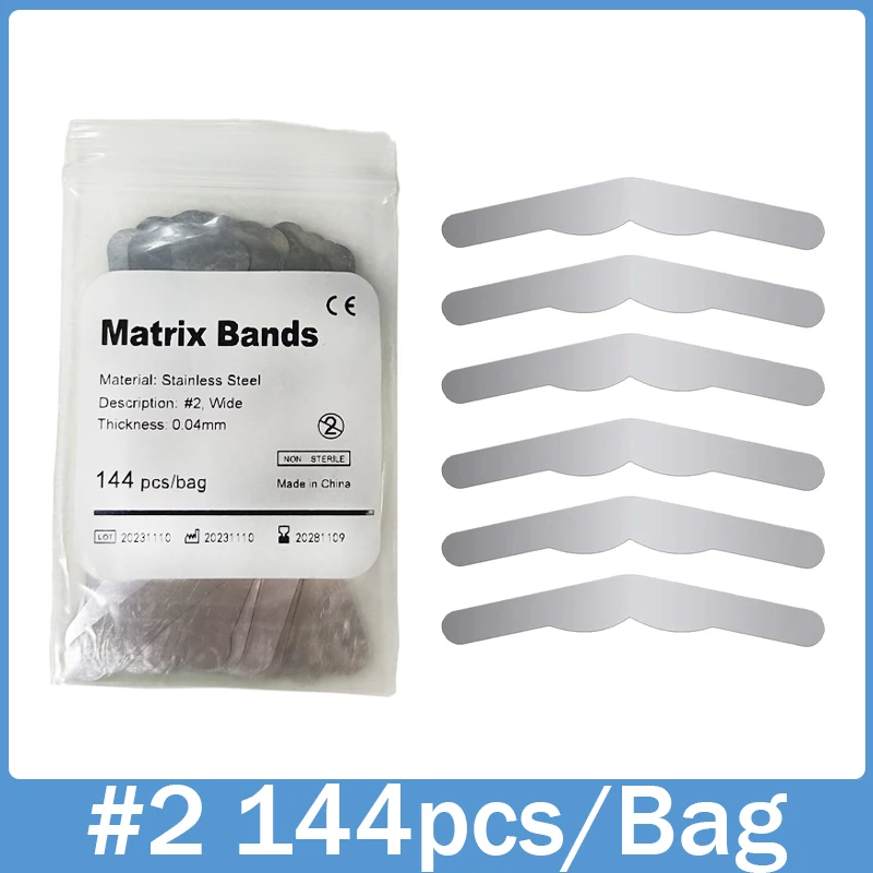 Timodore Polvere 144 Pezzi Fasce Matrice Dentale Tofflemire In - Foto 4