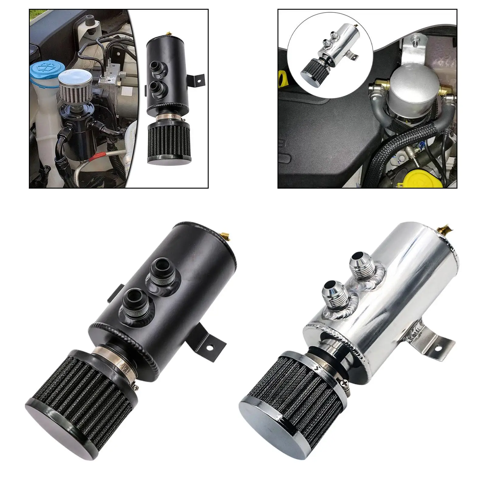 오일 캐치 캔 750ml AN10 커넥터 진공 라인 막힘 방지 액세서리