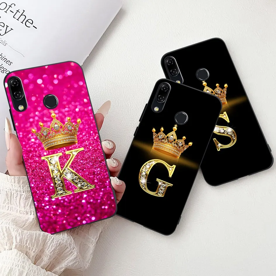 Luxury Crown Letters Soft Silicone TPU Phone Case Cover