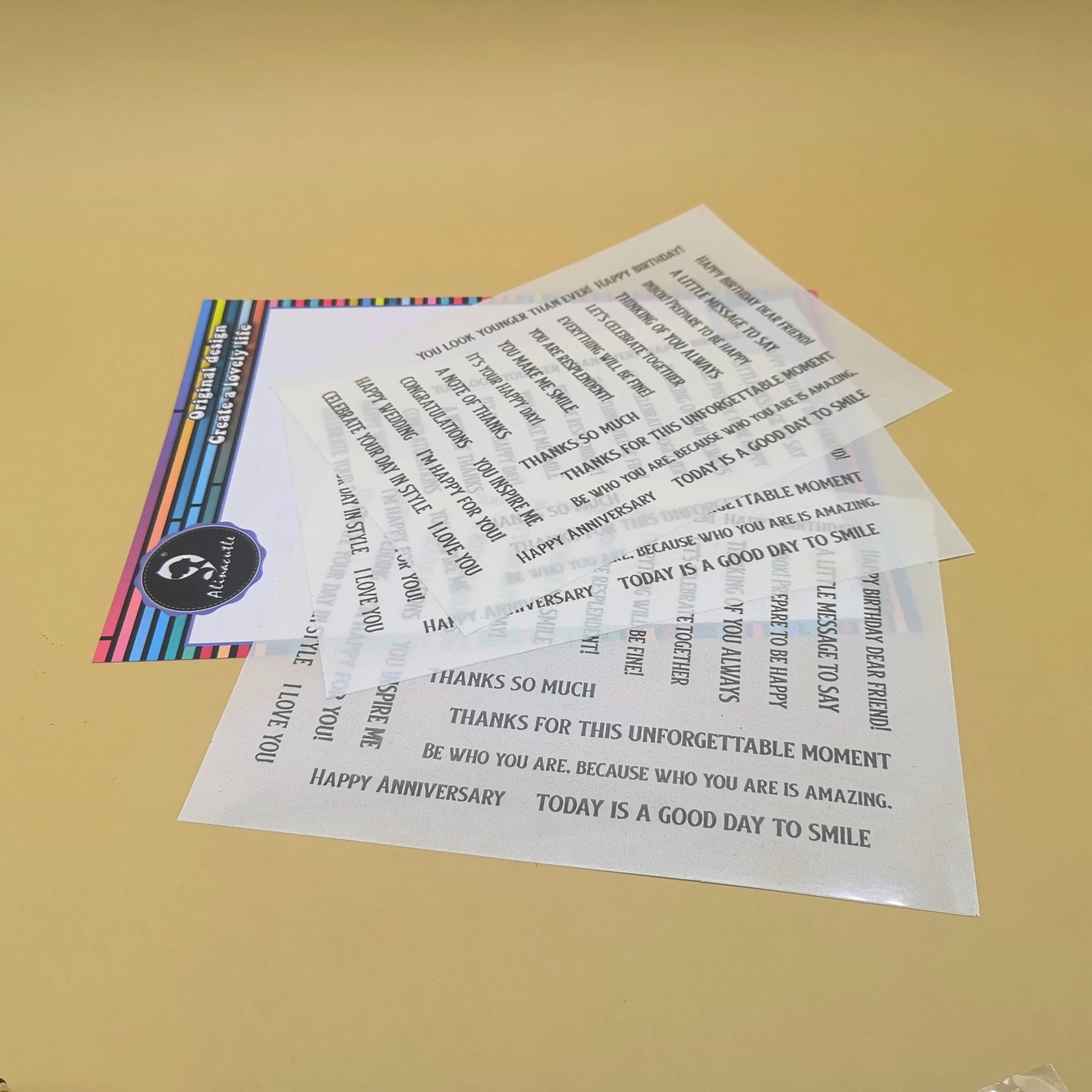 Description Picture 6 of itemRefinement Sticker Transfer Sheets Foil Transfer Paper Embossing Powder add Glitter Transfer Paper Sheets