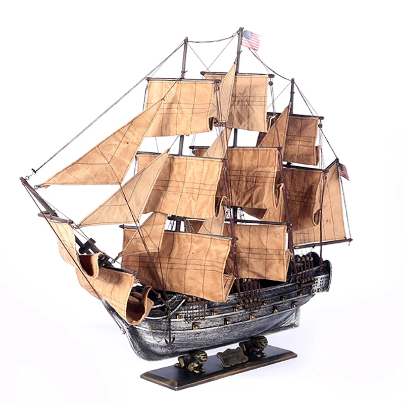 Antique Sailboat Decoration Simulation Ship Solid Wood Pirate Ship Model Finished Product