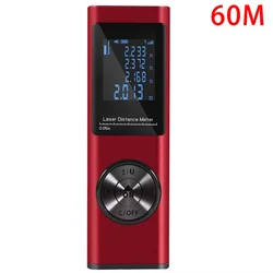 Compact USB Rechargeable Mini Laser Distance Meter with Infrared Technology (Red 60m)