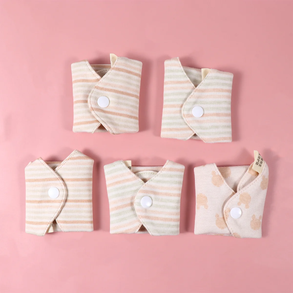 

5PCS Reusable Sanitary Pad Menstrual Cloth Pads Light Incontinence Pads Washable Overnight Cloth Liners Period Pads ( Random