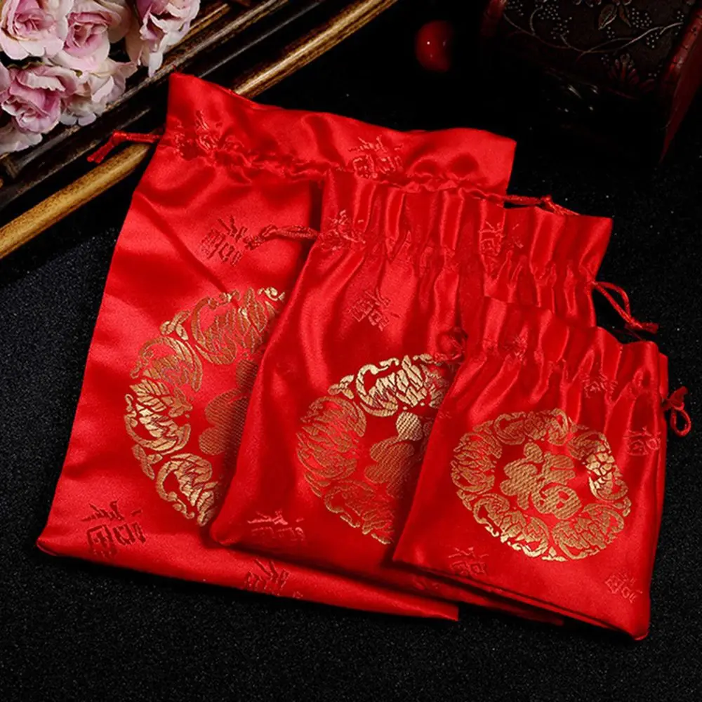 NBEADS 14 stuks sieraden zijde zakjes, 14 kleuren Chinese zijde brokaat portemonnee cadeau zakjes geschenktassen Geborduurde tas Geborduurde tassen voor munten sieradenopslag, 11,5x11,5 cm