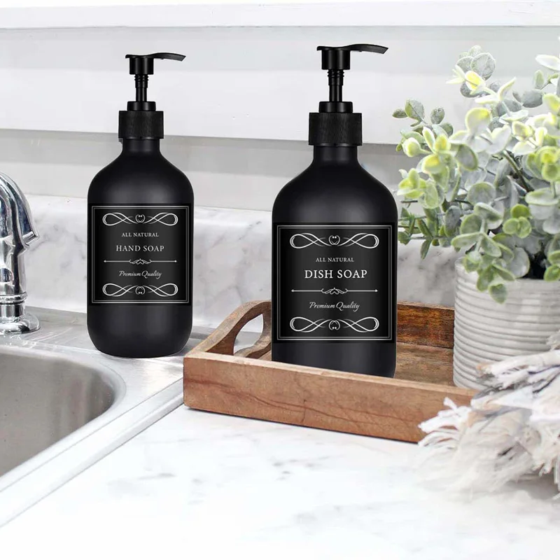 500ml Soap Dispenser 6/12 Labels Stickers Lotion Shampoo Shower Gel Bottle Press Type Refillable Container Bathroom 2/3PCS soap dispenser refillable bottle shampoo dispenser soap dispenser bottle foaming soap dispenser refillable plastic bottles foam pump bottle plastic lotion bottle bathroom labels sticker set