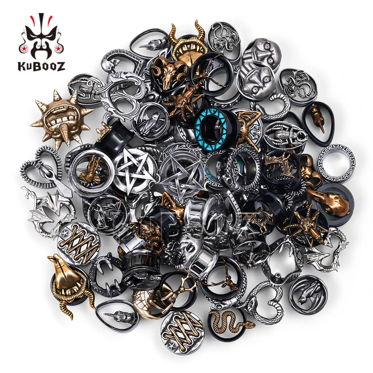 Mixed Style 5-10 Paar Edelstahl Ohrtunnel Plugs Gauge Set Bahren – Body Piercing Expander Schmuck – Detail 1