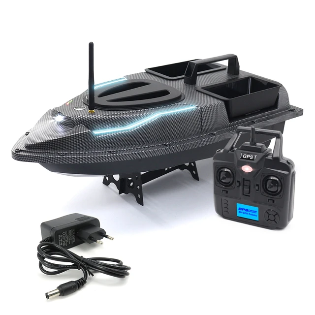 BTURYT Barco RC Cebo de Pesca Inteligente Barco Cebador Carpfishing Control  Remoto GPS Crucero Automático de 500 M con Motores Duales y Batería de