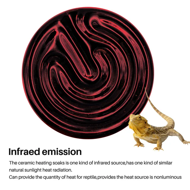 E27 Pet Heating Lamp Black In-Frared Ceramic Emitter Heat Light Bulb Pet Brooder Reptile Mini Infrared Lamp 25/50/75/100W 4