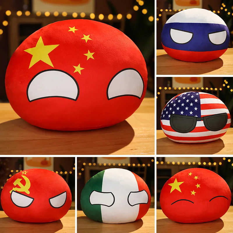 10cm Polandball Plush Doll USSR USA FRANCE RUSSIA UK JAPAN GERMANY