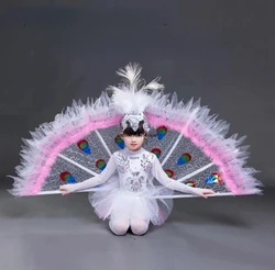 Children's Costume Female Ethnic Dance Dai Peacock Dancing Dress Performance Wear